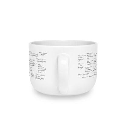 White Ceramic Latte Mug, 25oz