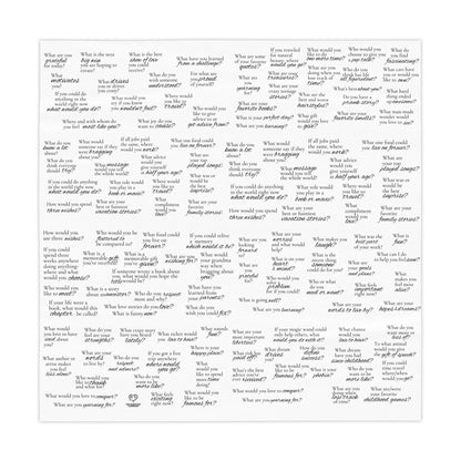 Conversation Starter Tablecloth — Printed Dinner Questions for Family & Guests