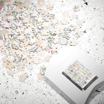 Get Close Stay. Close Floral Reflection Jigsaw Puzzle — Inspirational Question Prompts (110/252/520/1014 pcs)