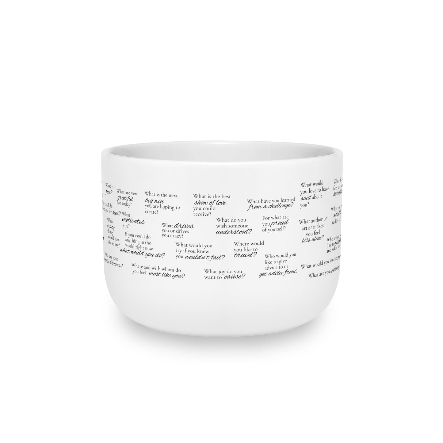 White Ceramic Latte Mug, 25oz