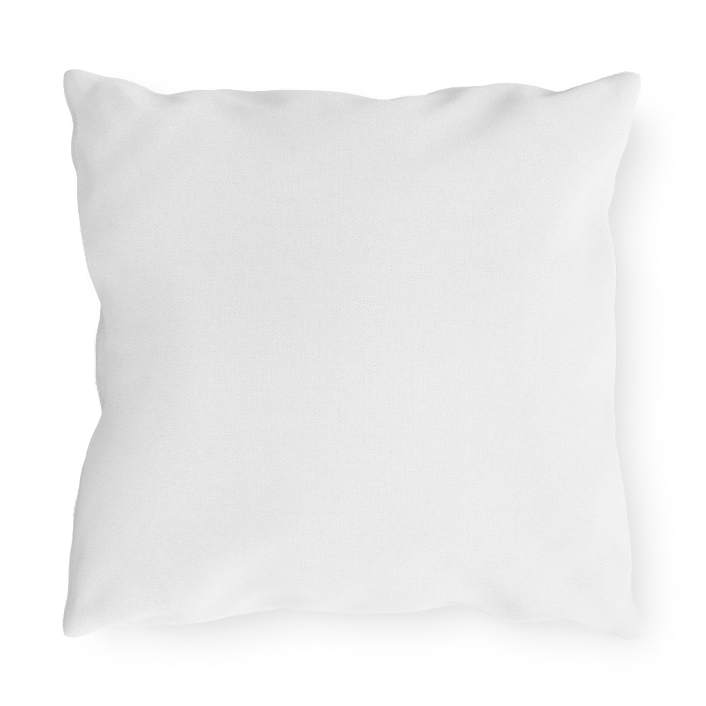 Conversation Starter Outdoor Pillow — White Question Prompt Pattern
