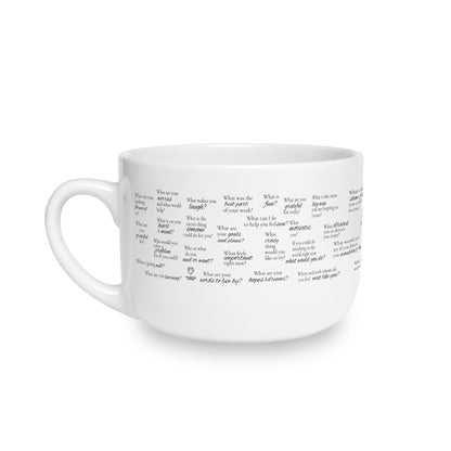White Ceramic Latte Mug, 25oz